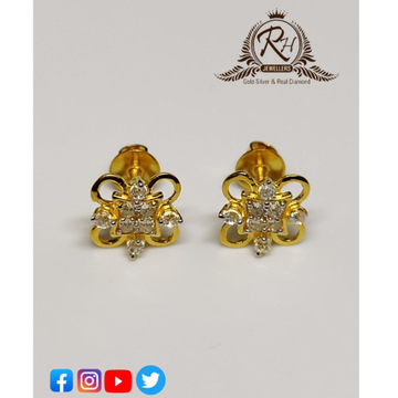 22 carat gold little leaves earrings RH-ER896