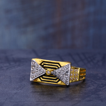 22CT Cz Gold Designer Gentlemen's Ring MR708