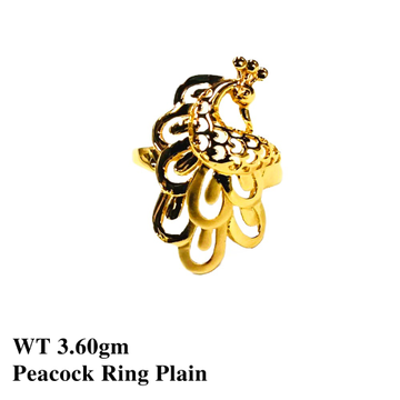 22K Peacock Ring Plain by 