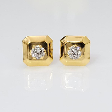 Yellow Gold Fine Design Earrings by 