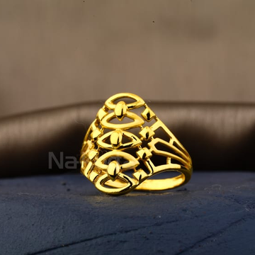 22KT Gold Hallmark Delicate Ladies Plain Ring LPR5...