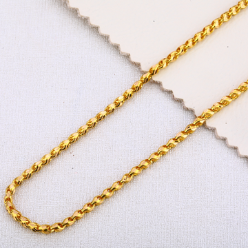 22KT Gold Mens Delicate Choco Chain MCH452