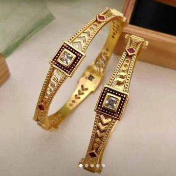 916 gold square design copper kadli by Ruchit Jewellers