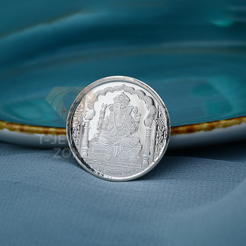 Silver ganpatiji coin-Touch(80.90.100) by Jewels Zone