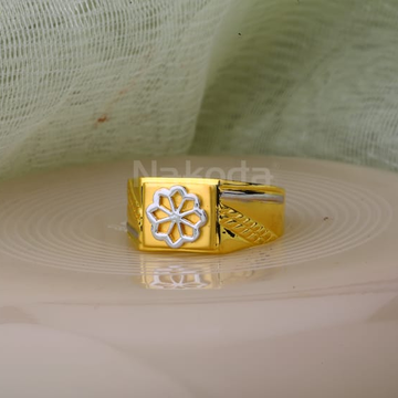 22KT Gold Mens Delicate Plain Ring MPR305