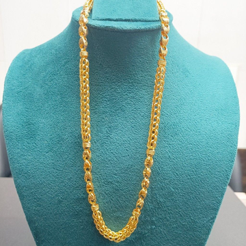 916 Gold Hollow Gents Chain by Suvidhi Ornaments