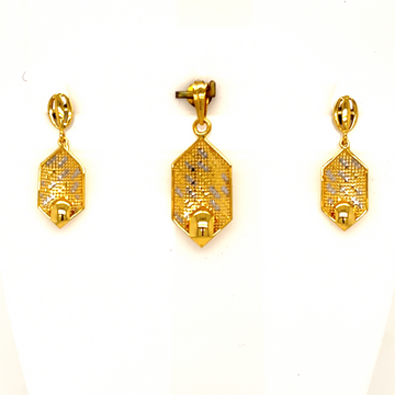 22k gold turkish slender pendant set by 