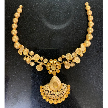 916 Gold Antique Floral Design Necklace VJ-N001 by 
