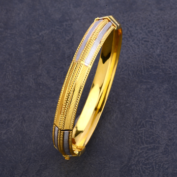 22KT Gold Mens Punjabu Gorgeous Lock Kada Bracelet...