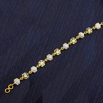 22K Cz Gold Diamond Ladies Bracelet-LB101