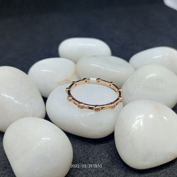 Rose gold ring by Ghunghru Jewellers