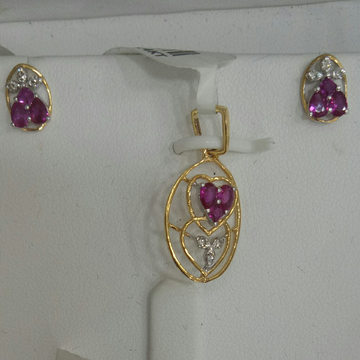 Real Diamond pendant Set by 