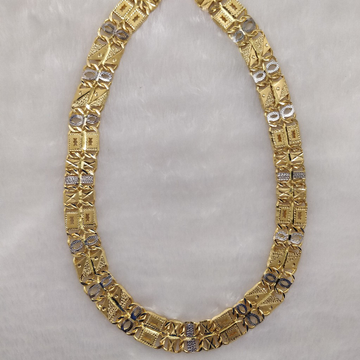 916 gold fancy gent's solid navabi chain