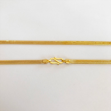 Wide flat hot sale gold necklace