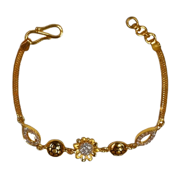 22K Gold Flower Shaped Oxidised Bracelet MGA - BRG...