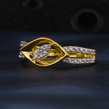 22KT CZ Gold Designer Ladies Ring LR1425