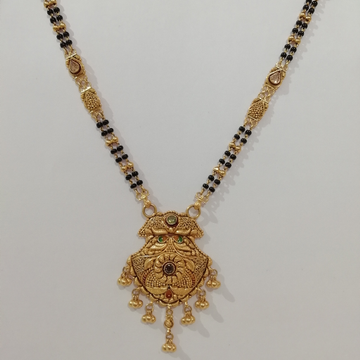 916 gold fancy antique kalkati short mangalsutra by 