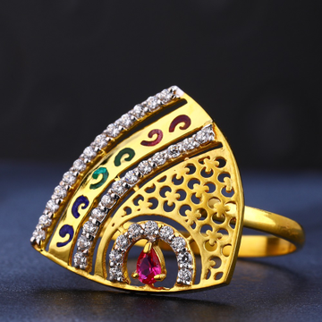 22CT Gold CZ  stylish Diamond Women's Ring LR707