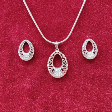 925 silver rajwadi chain pendant set by 