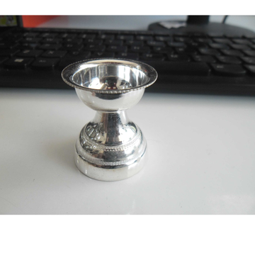 silver round shape small diya /deepak  for use dai... by 