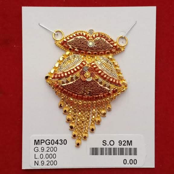 22K(916)Gold Ladies Kalkatti M.S Pendent by Sneh Ornaments