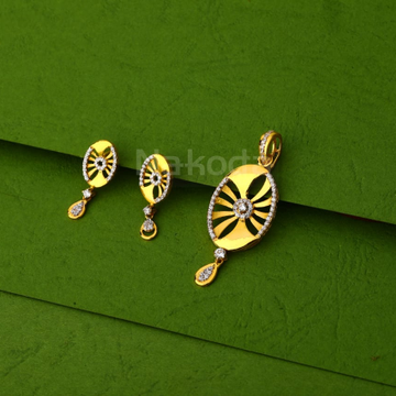 916 Gold Ladies Stylish Pendant Set FPS472