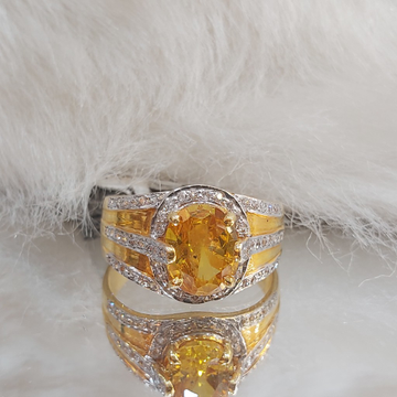 916/22k gold men's fancy diamond ring by Shree Godavari Gold Palace