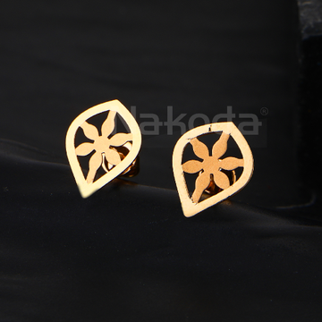 750 Rose Gold Women's Designer Hallmark Earring RE...