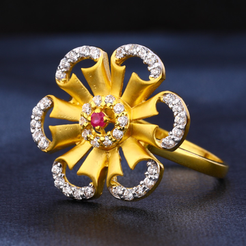 916 Gold CZ Diamond Gorgeous Women's Ring LR461