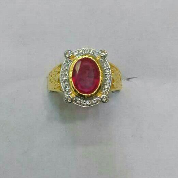 22K/916 Gold Single Stone Attractive Ring by 