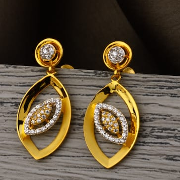 916 Gold CZ Hallmark Ladies Gorgeous Jummar Earrin...