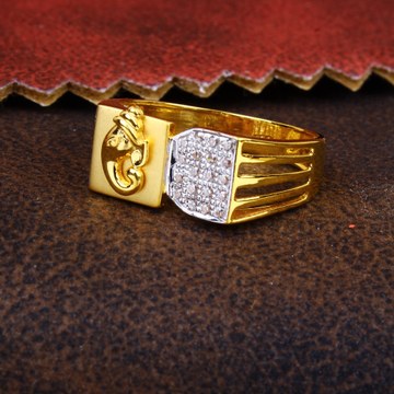 gold om design CZ diamond Ring 138 by 