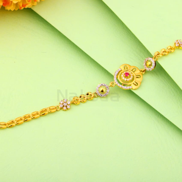 916 Gold CZ Ladies Fancy Bracelet LB547
