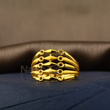22KT Gold CZ Hallmark Ladies Plain Ring LPR621