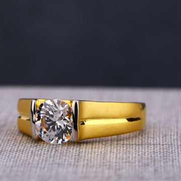 916 Gold Men's Designer Single Stone Ring MSR91