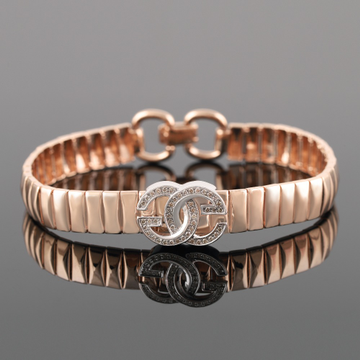 18kt rose gold shine diamond men's bracelet by 
