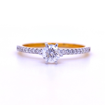 Beautiful solitaire 0.31ct diamond ring  in 18kt g...