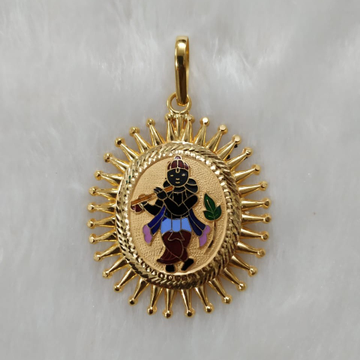 916 Gold Fancy Gent's Krishna Pendant