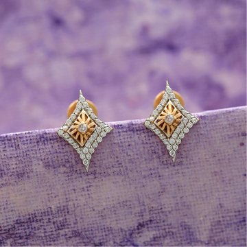 Bewitching Rose Gold 18kt Earrings For Girls