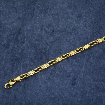 22kt Gold plain Ladies Bracelet LPBR06