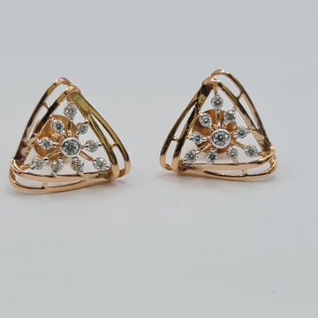 18 KT Hallmark  Rose Gold Fancy Earing by Sangam Jewellers
