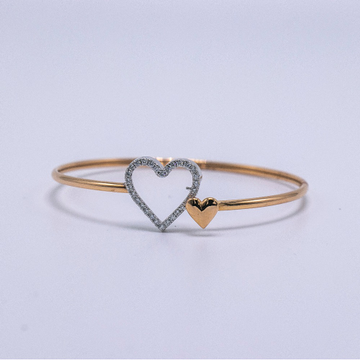 18k  gold diamond heart design bracelet  agj-lr-59
