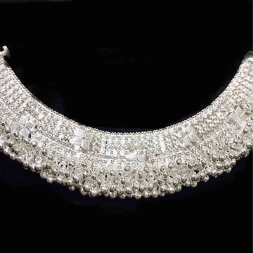 Silver Kismat Jhanjri Payal by Prakash Jewellers