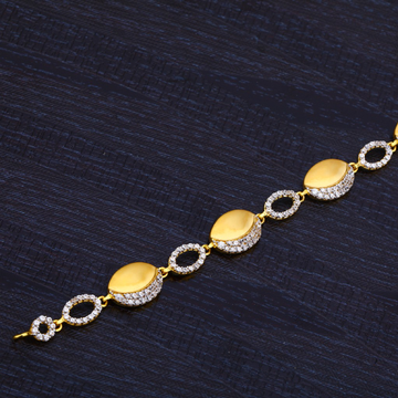 Ladies 22K Gold Diamond Bracelet-LB188