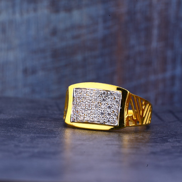 Mens Gold 916 Fancy Diamond Ring-MR394