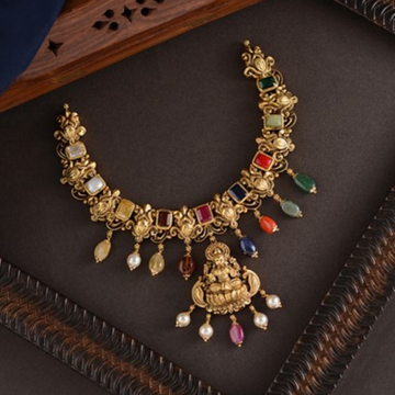 22k Gold Dazzling Traditional Necklace