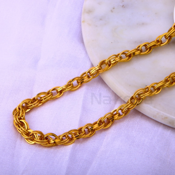 916 Gold CZ Fancy Mens Chock Chain MCH762