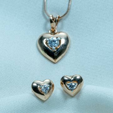 Heart Design Gold Necklace Set PS5-241 by 