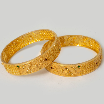 Gold modern patla bangle by 