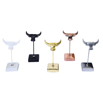 jewellery metal earring stand bull design by 